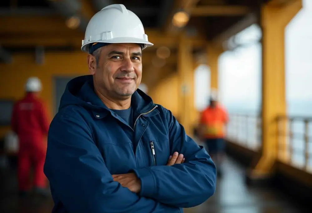 man working as an oil and gas engineer