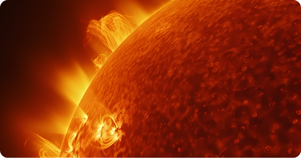 View of 3d burning fire