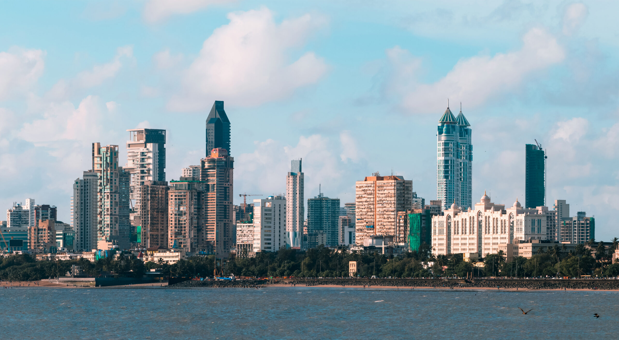 Mumbai’s vibrant skyline reflects the city’s blend of tradition and modernity along its scenic coast.