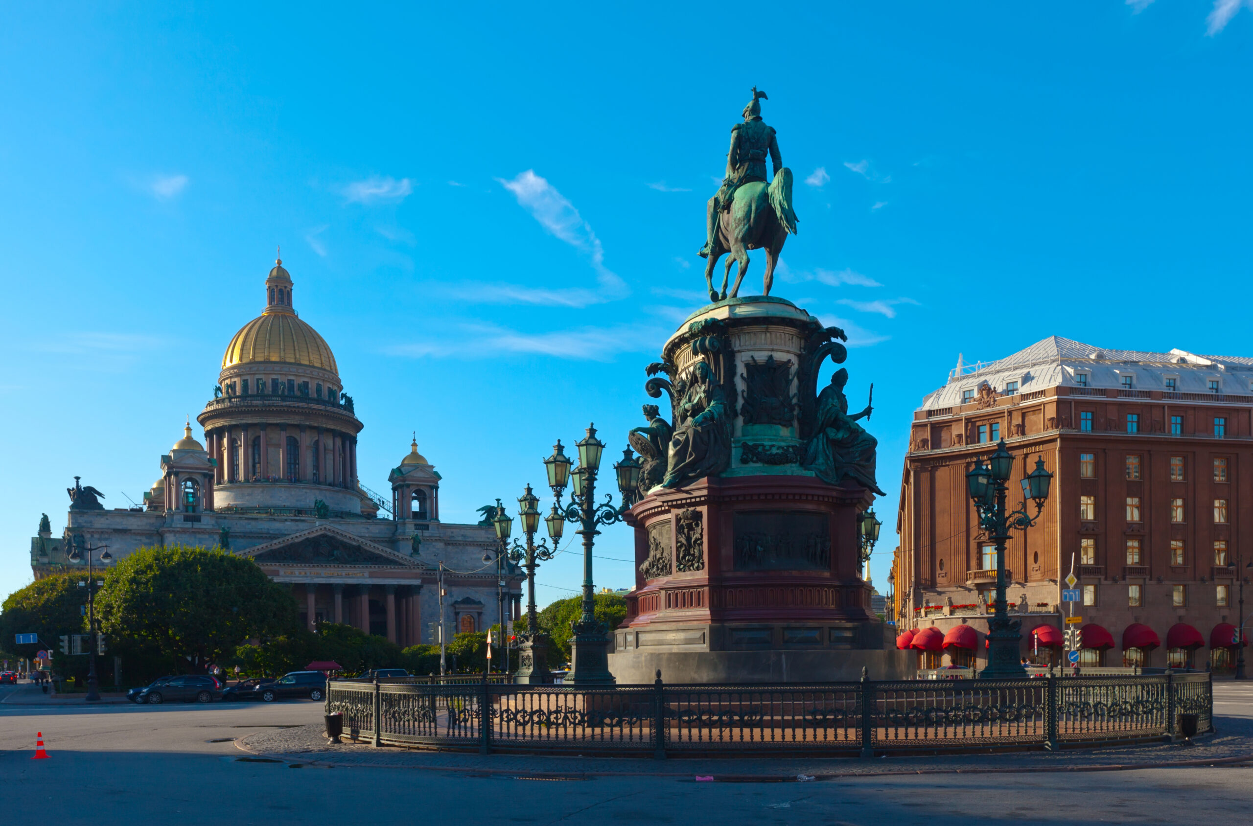 A majestic view of Saint Petersburg’s historic heart, where imperial legacy meets architectural grandeur